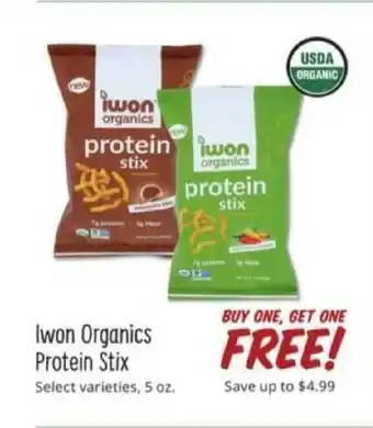Sprouts Farmers Market Iwon Organics Protein Stix offer