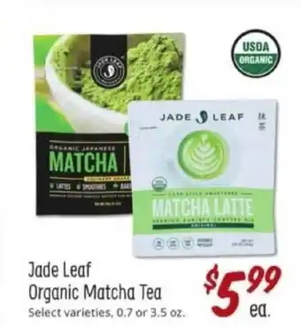 Sprouts Farmers Market Jade Leaf Organic Matcha Tea offer