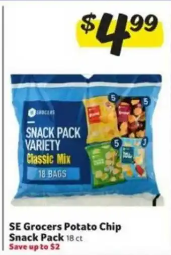 Winn Dixie SE Grocers Potato Chips Snack Pack offer