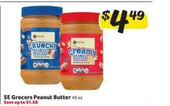 Winn Dixie SE Grocers Peanut Butter offer