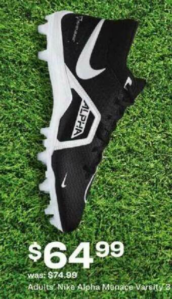 Academy Adults' Nike Alpha Menace Varsity 3 offer