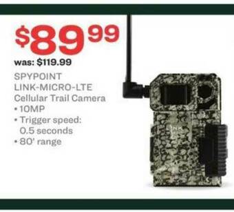 Academy Spypoint Link-Micro-LTE Cellular Trail Camera offer