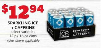 Fareway Sparkling Ice + Caffeine offer