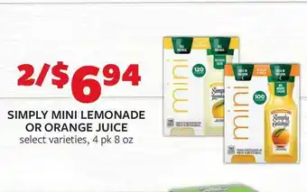 Fareway Simply Mini Lemonade Or Orange Juice offer