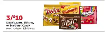 Fareway M&M's, Mars, Skittles, Or Starburst Candy offer