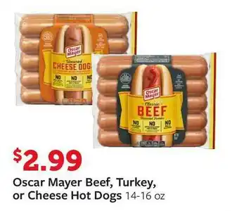 Fareway Oscar Mayer Beef, Turkey, Or Cheese Hot Dogs offer