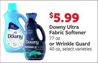 Fareway Downy Ultra Fabric Softener Or Wrinkle Guard offer