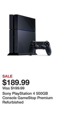 Game Stop Sony playstation 4 500gb console gamestop premium refurbished offer