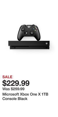 Game Stop Microsoft xbox one x 1tb console black offer