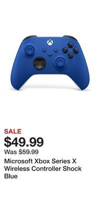 Game Stop Microsoft xbox series x wireless controller shock blue offer
