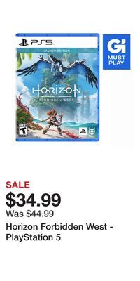 Game Stop Horizon forbidden west - playstation 5 offer