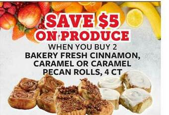 Fareway Bakery Fresh Cinnamon, Caramel Or Caramel Pecan Rolls, 4 Ct offer