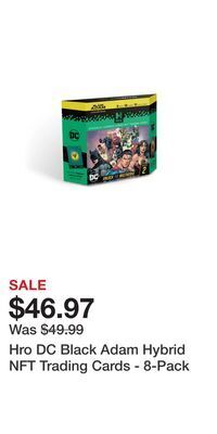 Game Stop Hro dc black adam hybrid nft trading cards - 8-pack offer