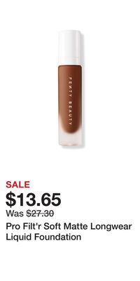 Ulta Beauty Pro filt'r soft matte longwear liquid foundation offer