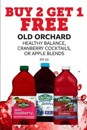Fareway Old Orchard Healthy Balance, Cranberry Cocktails, Or Apple Blends offer