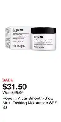 Ulta Beauty Hope in a jar smooth-glow multi-tasking moisturizer spf 30 offer