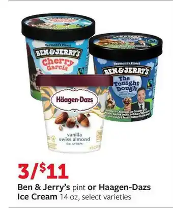 Fareway Ben & Jerry's Pint O Haagen-Dazs Ice Cream offer