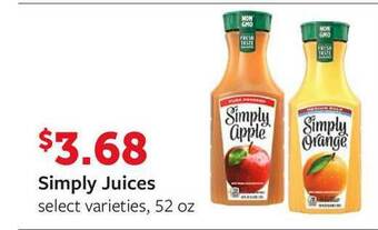 Fareway Simply Juices offer