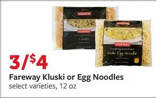 Fareway Fareway Kluski Or Egg Noodles offer