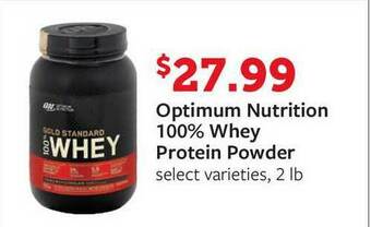 Fareway Optimum Nutrition 100% Whey Protein Powder offer