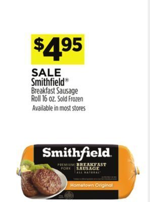 Dollar General Smithfield® breakfast sausage offer