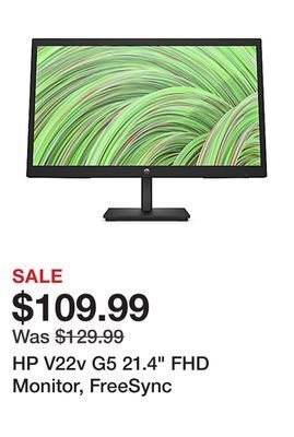 Office Depot Hp v22v g5 21.4 fhd monitor, freesync offer