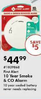Valu Home Centers First Alert 10 Year Smoke & CO Alarm offer