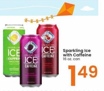 Albertsons Sparkling Ice with Caffeine 16 oz. can offer