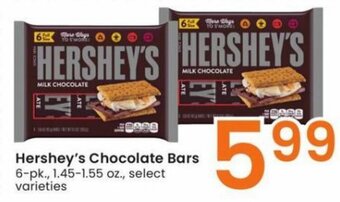 Albertsons Hershey's Chocolate Bars 6-pk., 1.45-1.55 oz., select varieties offer