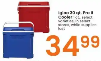 Albertsons Igloo 30 qt. Pro II Cooler 1 ct., select varieties, in select stores, while supplies last offer