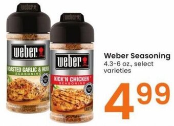 Albertsons Weber Seasoning 4.3-6 oz., select varieties offer