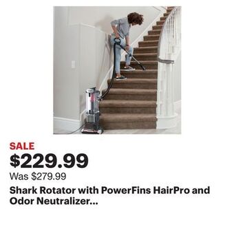 Best Buy Shark rotator with powerfins hairpro and odor neutralizer technology upright vacuum - charcoal offer