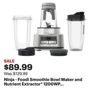 Best Buy Ninja - foodi smoothie bowl maker and nutrient extractor* 1200wp smarttorque 4 auto-iq presets - silver offer