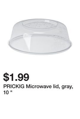 Ikea Prickig microwave lid, gray, 10 offer