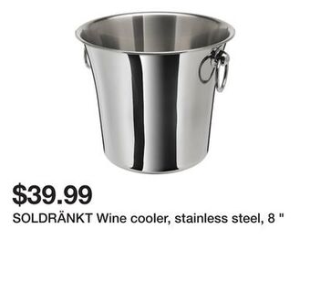 Ikea Soldränkt wine cooler, stainless steel, 8 offer