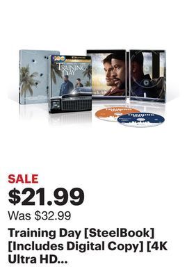 Best Buy Training day [steelbook] [includes digital copy] [4k ultra hd blu-ray/blu-ray] [only @ best buy] [2001] offer