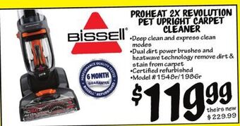 Ollie's Bissell proheat 2x revolution pet upright carpet cleaner offer