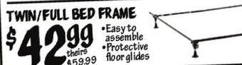 Ollie's Twin/full bed frame offer