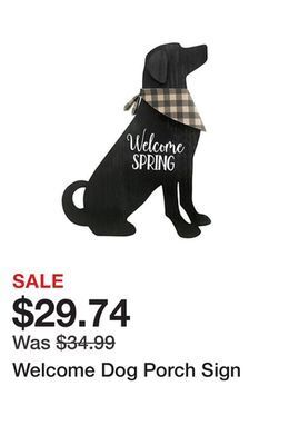 Tractor Supply Company Welcome dog porch sign offer