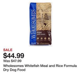 Tractor Supply Company Wholesomes whitefish meal and rice formula dry dog food offer