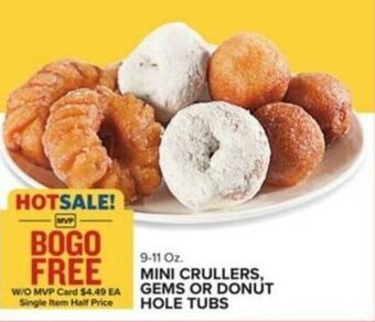 Food Lion MINI CRULLERS, GEMS OR DONUT HOLE TUBS 9-11 Oz offer