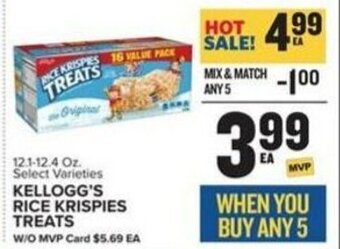 Food Lion 12:1-12.4 Oz. Select Varieties KELLOGG'S RICE KRISPIES TREATS offer
