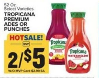 Food Lion TROPICANA PREMIUM ADES OR PUNCHES 52 Oz offer