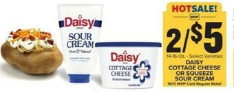 Food Lion 14-16 Oz. -Select Varieties DAISY COTTAGE CHEESE OR SQUEEZE SOUR CREAM offer