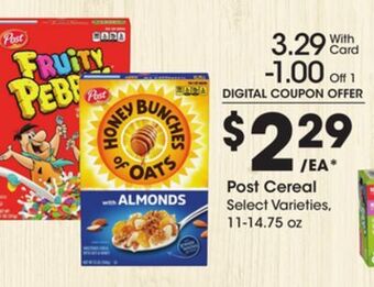 Kroger Post cereal offer