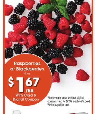 Kroger Raspberries or blackberries offer