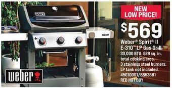Ace Hardware Weber® spirit® ii e-310™ lp gas grill offer