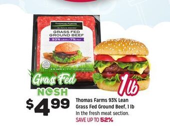 Grocery Outlet Thomas farms 93% lean grass fed ground beef, 1 lb offer