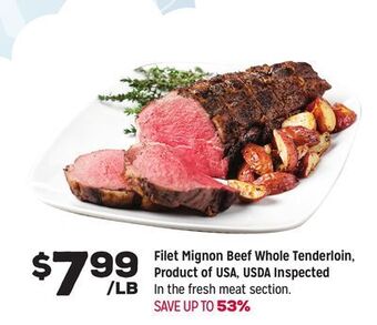 Grocery Outlet Filet mignon beef whole tenderloin offer