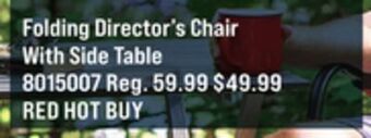 Ace Hardware Folding director's chair with side table offer